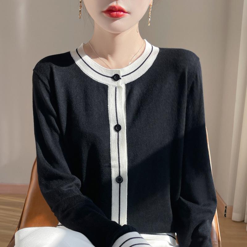 Женский шерстяной свитер Qinghe кашемир 50% шелк 50% шерсть весенне-летняя шерсть мягкая, удобная и теплая