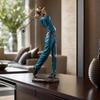 Golfer Figurine Sculpted Golf Modern for Office, TV Cabinet, Golfers