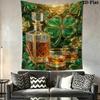 St.Patrick's Day Wall Tapestry Aesthetic Wall Hanging Printed Fabric Blanket Decorative Tapestries for Bedroom Living Room Home Decor