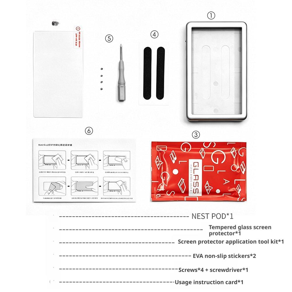 Full‑Body Protective Case For FiiO JM21 Nest Pod Portable HIFI Player Anti‑Drop Cover With Screen Protector & Screw‑Fixed