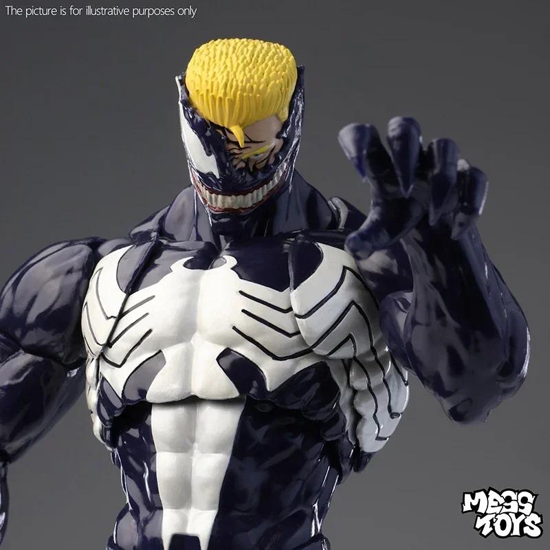 100% Mess Toys Venom Lethal Protector Eddie Brock Black Spider-Man Action Figure Collectible Model Statue Toy Gift