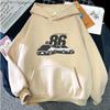 Initial D AE86 JDM Hoodies Японская автомобильная мода Буквенный принт Hoodie Мужские толстовки Streetwear Женские свободные Hoodie