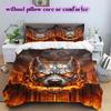 Flames and animals Pattern Bedding Quilt Set Quilt Cover Pillowcase Home Decoration Birthday Gift (1 * duvet cover + 2 * pillowcase, without core)