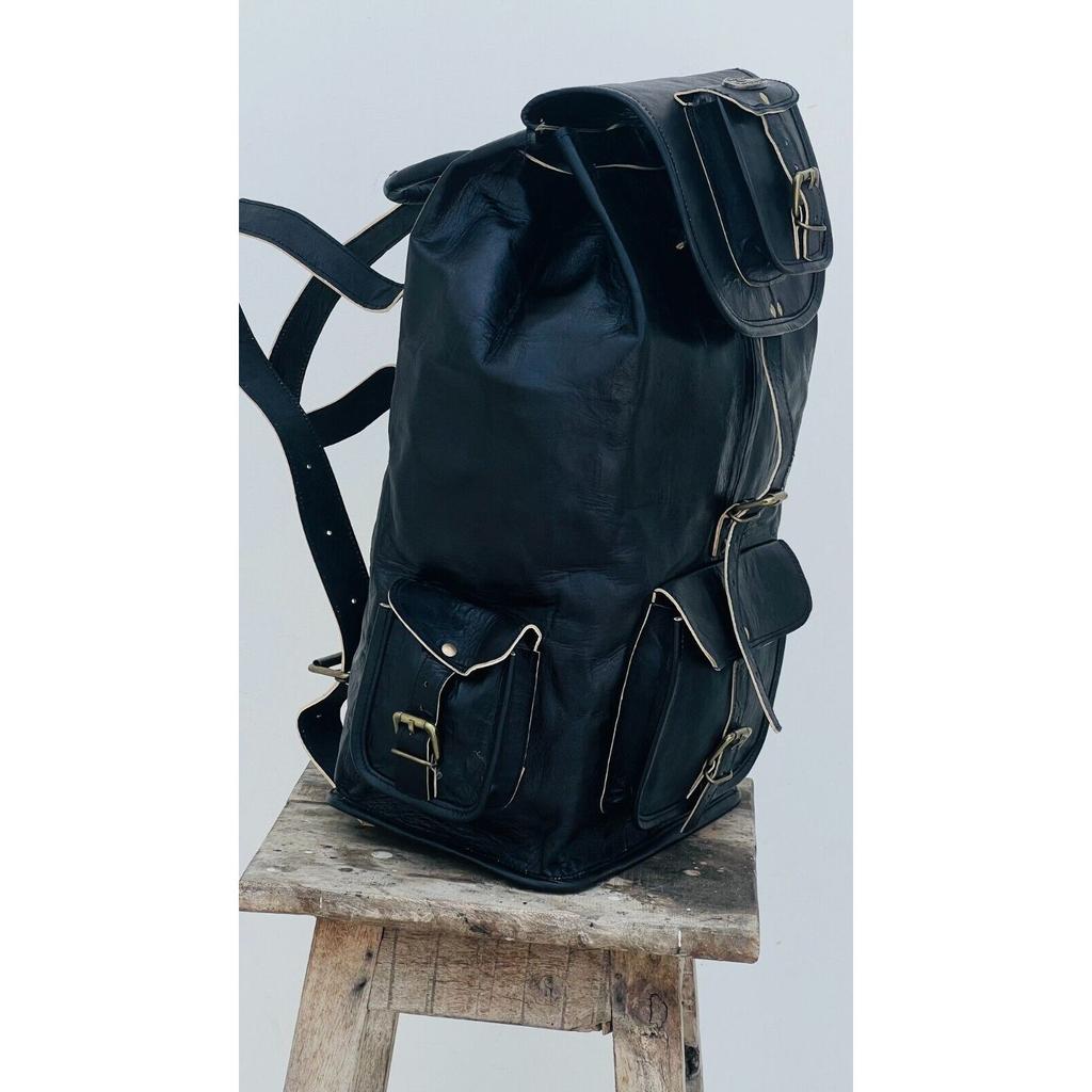Кожаный рюкзак из натуральной кожи, рюкзак для ноутбука, черная мужская сумка для путешествий