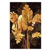Nordic Golden Plant Leaves Wall Art Canvas Painting Poster Prints Pictures for Modern Living Room Decor