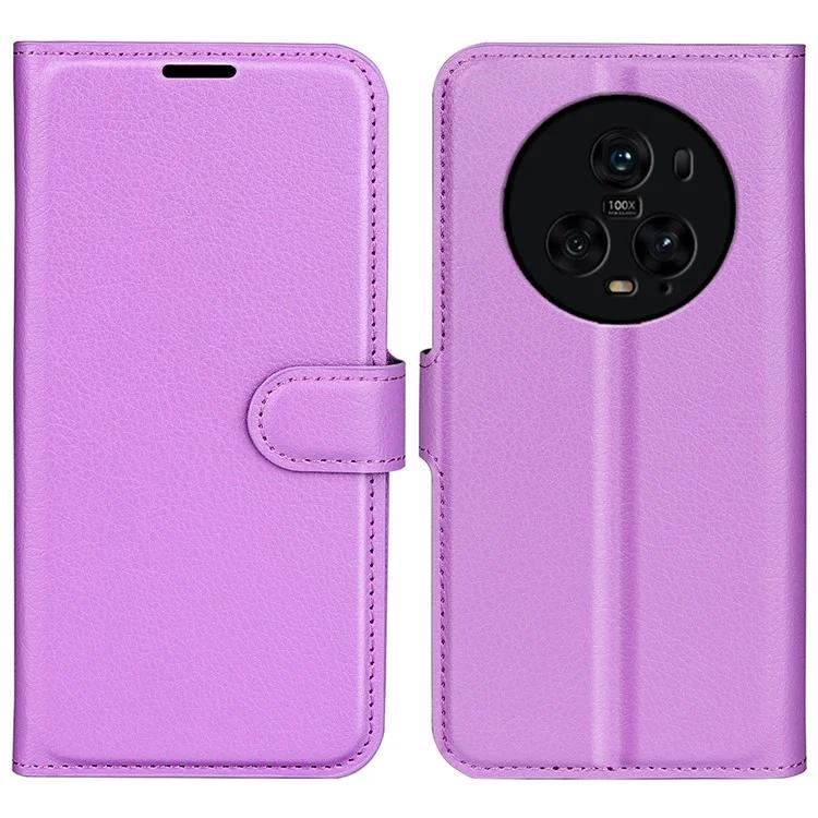 Чехол-подставка для Honor Magic5 Pro Litchi Texture PU Leather Phone Case Flip Cover