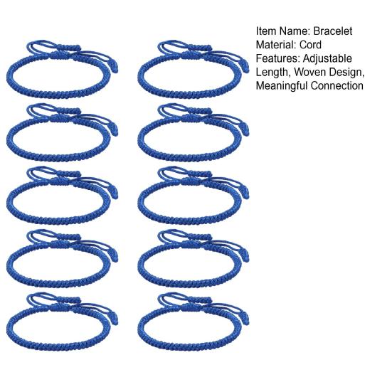 1/2/5/8/10 шт. Синие плетеные браслеты регулируемого размера, ручная работа, значимая связь, синие плетеные браслеты дружбы