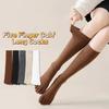 Solid Color Five Finger Long Socks Anti-slip Mid-tube Stocking Women  Spring Summer