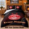 Aberdeen FC Pattern Bedding 3Pcs Set Custom Name, Bed Sheet And Pillowcases For Home Bedroom