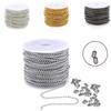 1roll 1.5/2.4mm Iron Beads Chain About 393.7 Inch About 50 Iron Material Beads Waist Buckle DIY Jewelry Chain Suitable For Bracelet