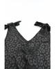 Azura Exchange Leopard Print Satin Tie Shoulder Bodysuit