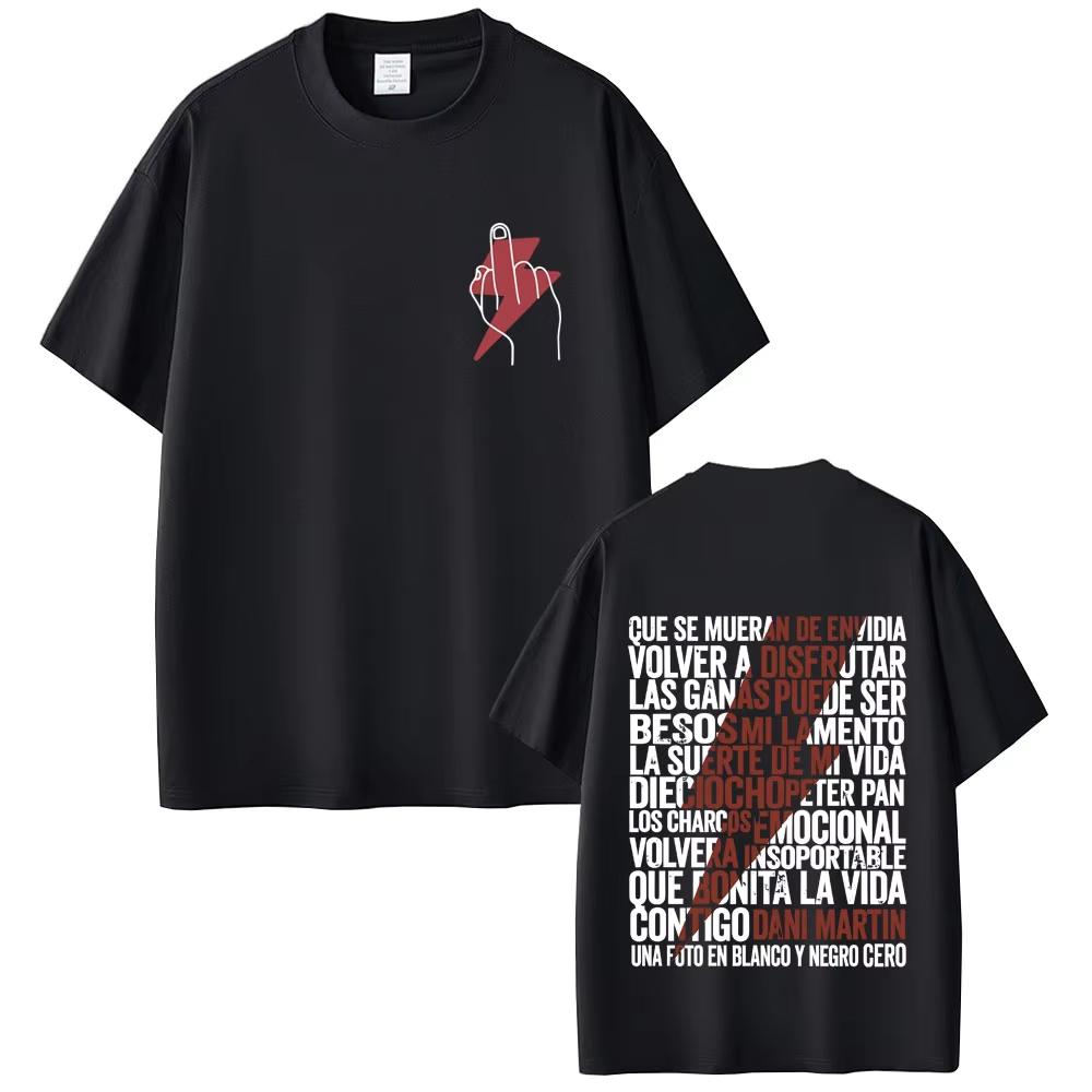 Dani Martin La Montana Rusa Graphic Tshirt 2026 summer Men Women Fashion Short Sleeve Male Casual High Quality Soft Cotton Top