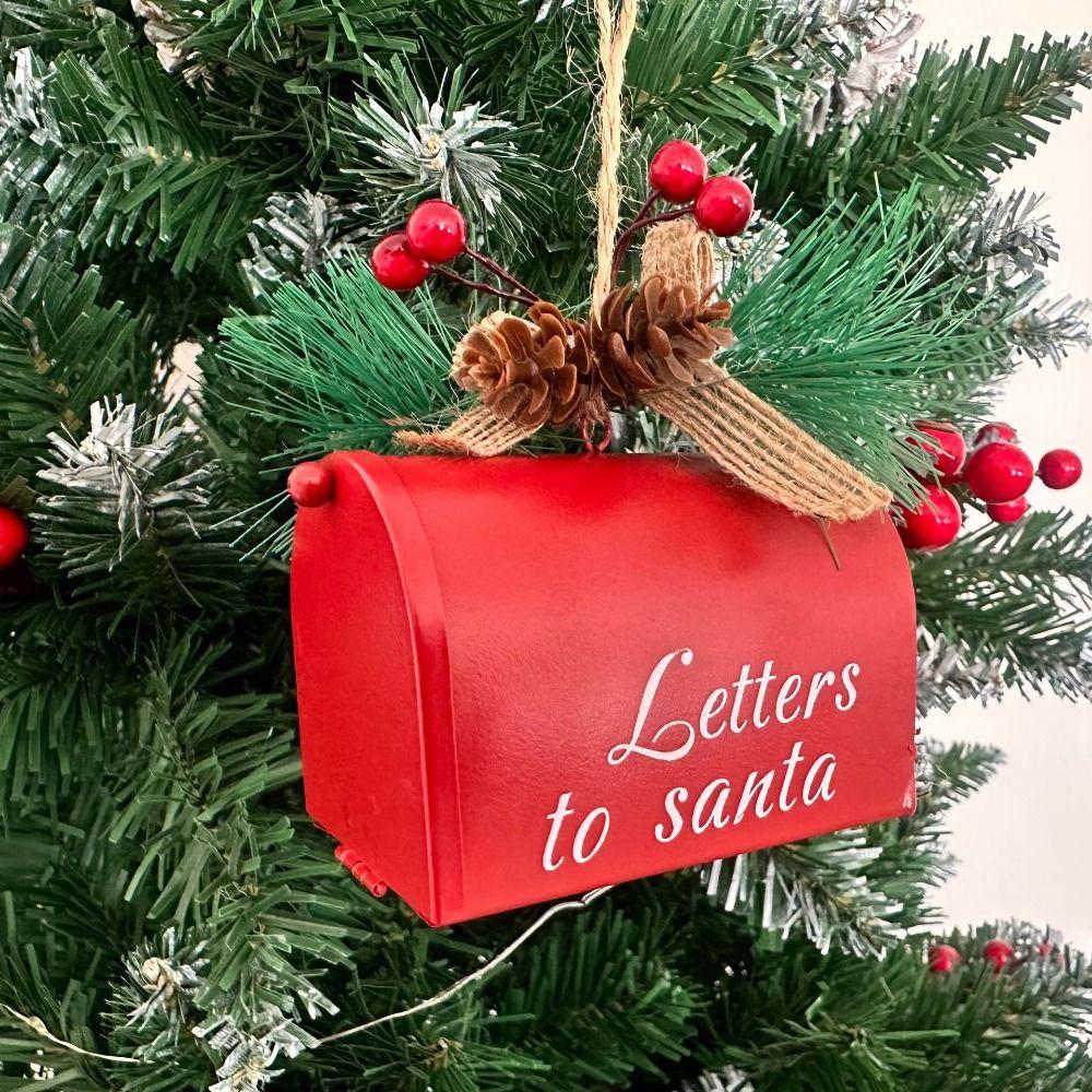Tree Pendant DIY Letters Hanging Ornaments Christmas Mail Box Christmas Decoration Home Decoration