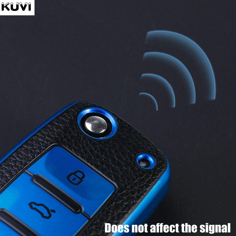 Кожаный TPU Чехол-брелок для ключей для VW Volkswagen Polo Tiguan Passat B5 B6 B7 Golf 4 5 6 MK6 Jetta Lavida Skoda Octavia Seat