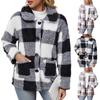 Women's Fashion Thickened Double-sided Plush Plaid Single-breasted Button-up Jacket