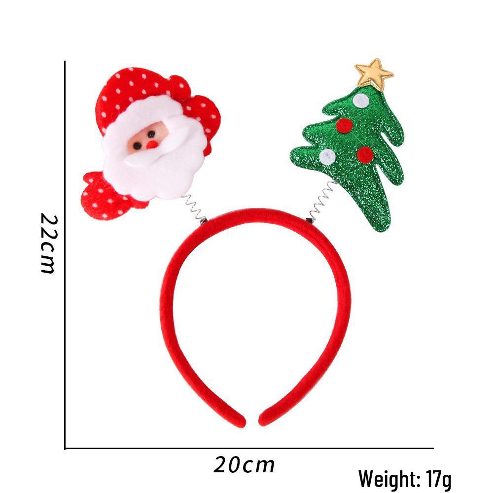 Festive Christmas Headband: Santa Claus, Reindeer & Tree Antler Headpiece for Holiday Parties