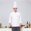 Unisex Chef Uniform with Chest Pocket Stand Collar Long Sleeve Double Breasted Chef Shirt