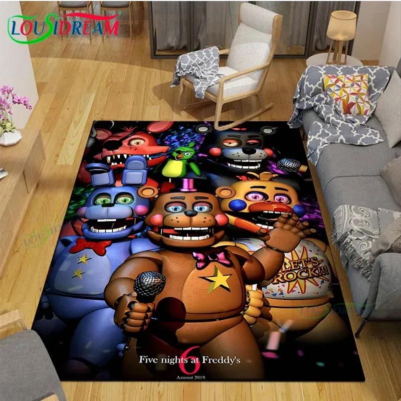 Horror Games Five Nights Bear Printed Carpets Children's Room Living Room Decoration Carpets for Bed Room Rug Anime Rug