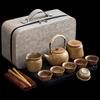 Wo Ding Coarse Pottery Kung Fu Travel Tea Set