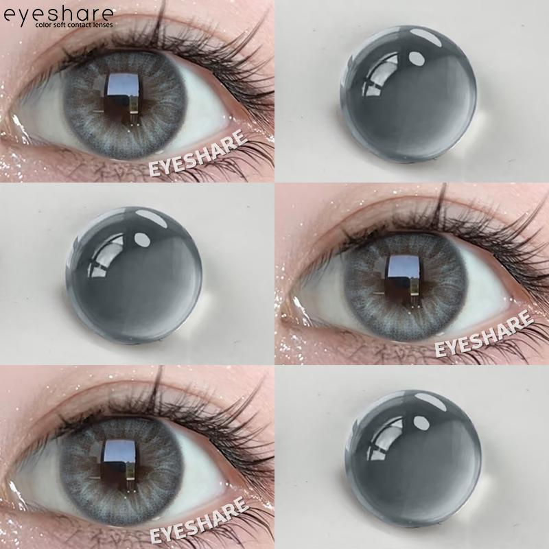 Eyeshare 1 пара цветных контактных линз, срок использования 6 месяцев, естественный вид, карие линзы, серые контактные линзы, синие линзы, зеленые линзы