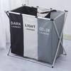 Dirty Clothes Storage Basket 3 Grid Organizer Basket Collapsible Large Laundry Hamper Waterproof Home Laundry Basket Clothes Storage Bag