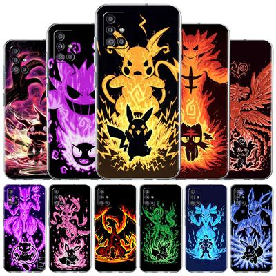 Прозрачный чехол для Samsung Galaxy A52 A12 A51 A32 A21s A71 A32 A22 50 A70 A31 A72 5G, чехол для телефона Pokemon Pikachu Cool