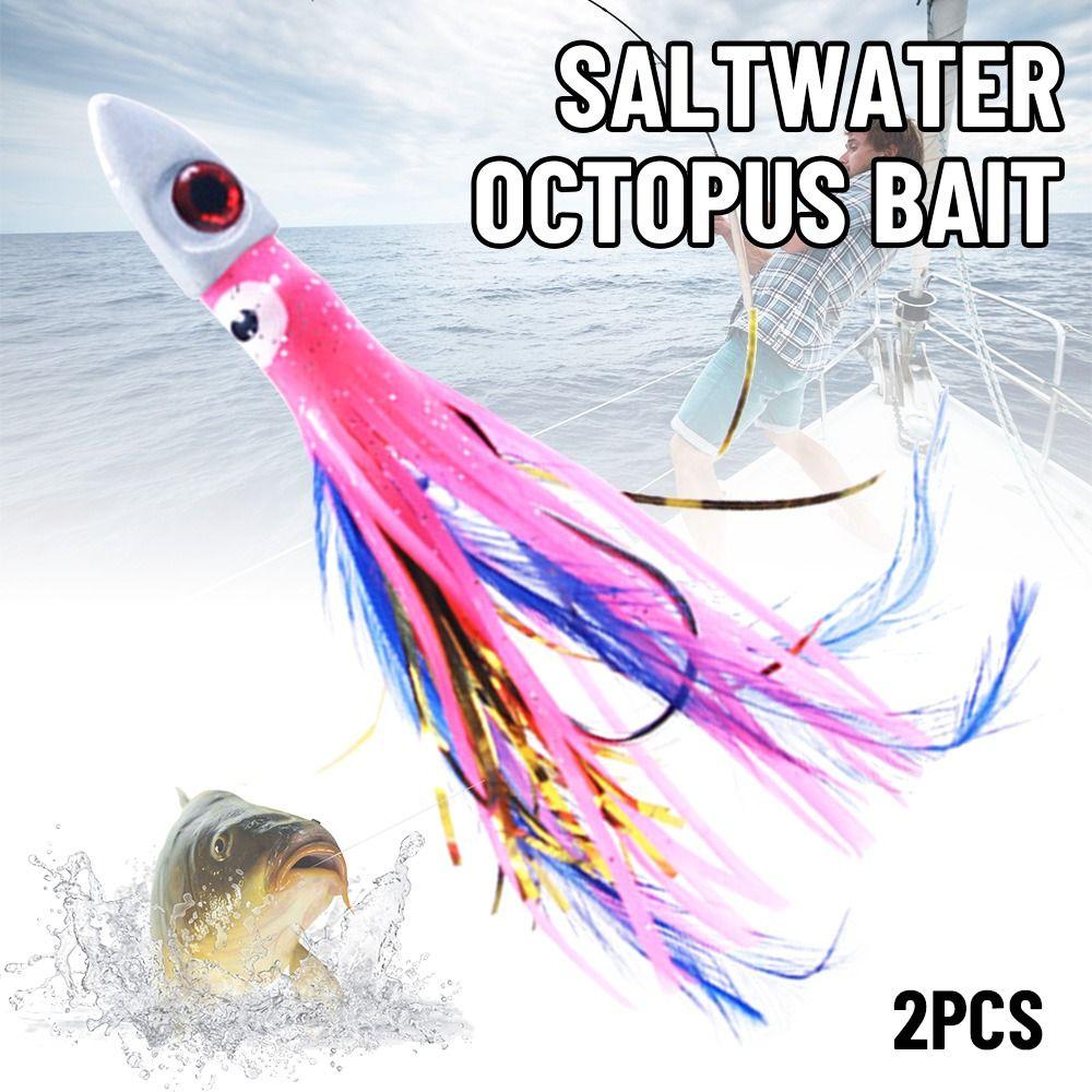 3cm 17g Artificial Soft Silicone Fishing Tackle Saltwater Octopus Bait Squid Skirt Lure long tail
