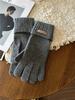 Women’s Soft Touch Full-Finger Gloves - Autumn Winter Warm Touchscreen Compatible Mittens, Hole Design for Hand Protection