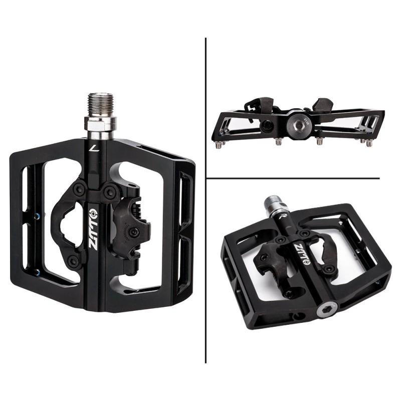 ZTTO Aluminum Bicycle Pedals SPD Clipless To Platform Convertible MTB Mountain Bike Pedal STPD15 Black