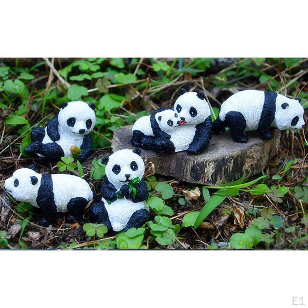 Miniature Panda Ornament Micro Landscape Fairy Garden Pot Terrarium Bonsai dollhouse Mini