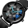 Boruse Belt Wheel Hub Locomotive Watch Men'S High-End Trend Waterproof Luminous Quartz Watch