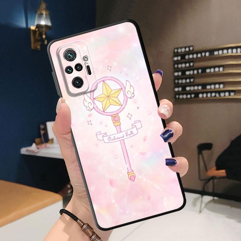 Чехол для телефона Xiaomi Redmi Note 11T 11S 10 Lite 10S 8 9S 7 11 Pro 8T 9, противоударный мягкий чехол из ТПУ, милая волшебная палочка с Луной