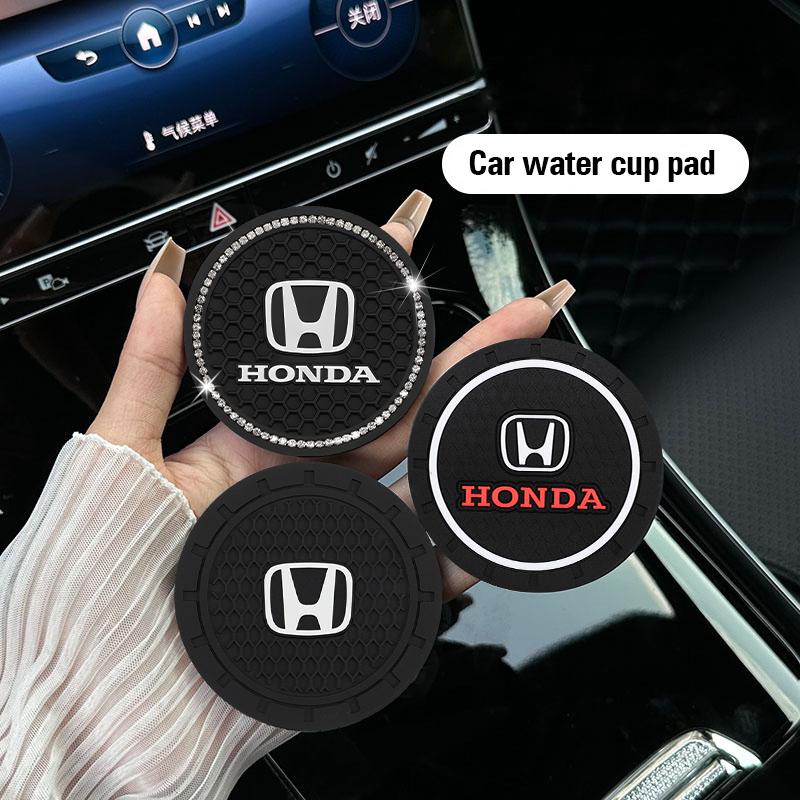 AQU3 Honda Car Cup Holder Mat Exclusive Car Interior Water Cup Mat For Honda Civic FIT Accord Prelude CRV 5th City CRZ CRX Jazz HRV