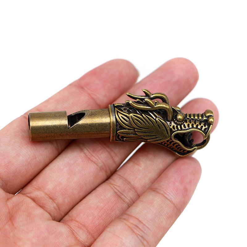 Сунь Укун Латунный свисток Украшения Брелок Подвеска Ретро Декоративные фигурки Голова дракона Медный свисток Сувенир Подвеска для автомобиля