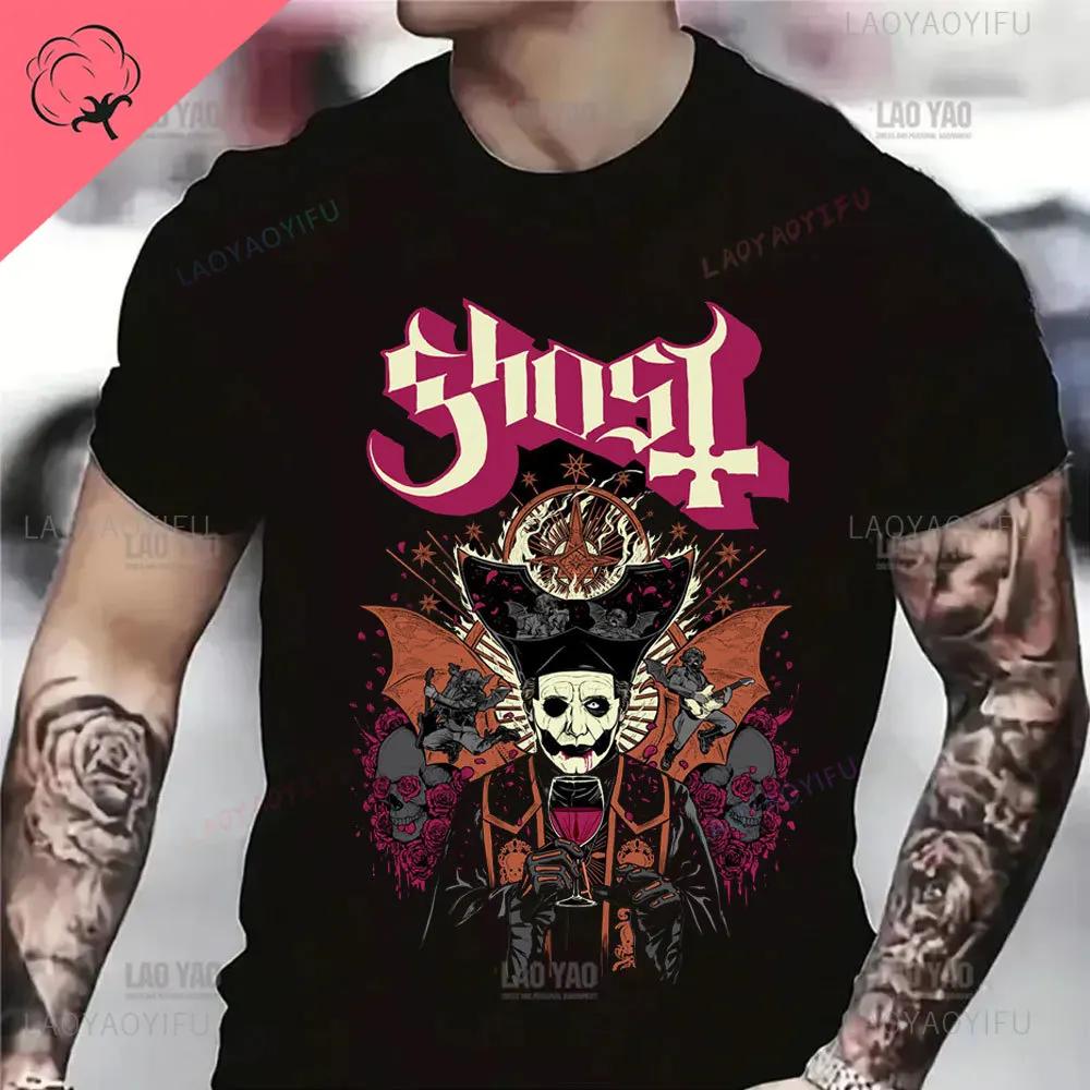 Funny Ghost BC Heavy Rock Band T-Shirts for Men Women O Neck Summer Casual Cotton Short Sleeve Tees Fashion Streetwear Men Tops