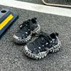 Korean-style retro distressed girls' fashion spider sneakers, new autumn thick-soled non-slip dad shoes for boys