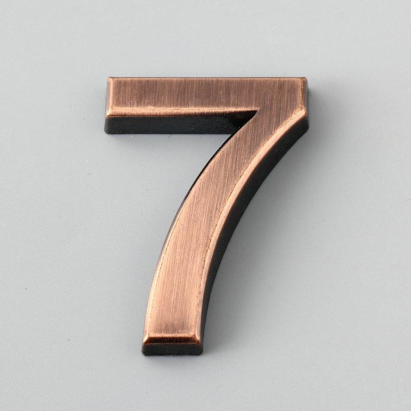 3,9-дюймовая табличка на дверь из АБС-пластика с гальваническим покрытием, цифровая вывеска с номером отеля, номер дома в отеле, цифровая табличка с номером дома, золото, серебро, черная, бронза