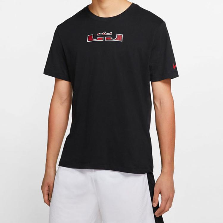 Nike Футболки мужские черные с круглым вырезом умеренного прямого кроя CD1319-010