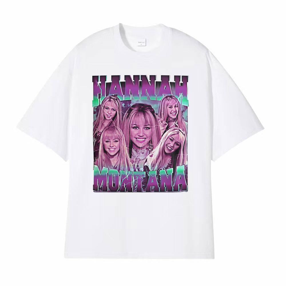 Limited Hannah Montana Vintage Pop Star Tshirt Men Women Clothing Hip Hop Trending Tee Shirt Cotton Casual Short Sleeve T Shirt