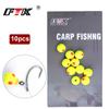 10pcs/pack Pvc Buoyant Fishing Beads Round Beads 0.8cm/1.0cm Carp Fishing Gear Accessories