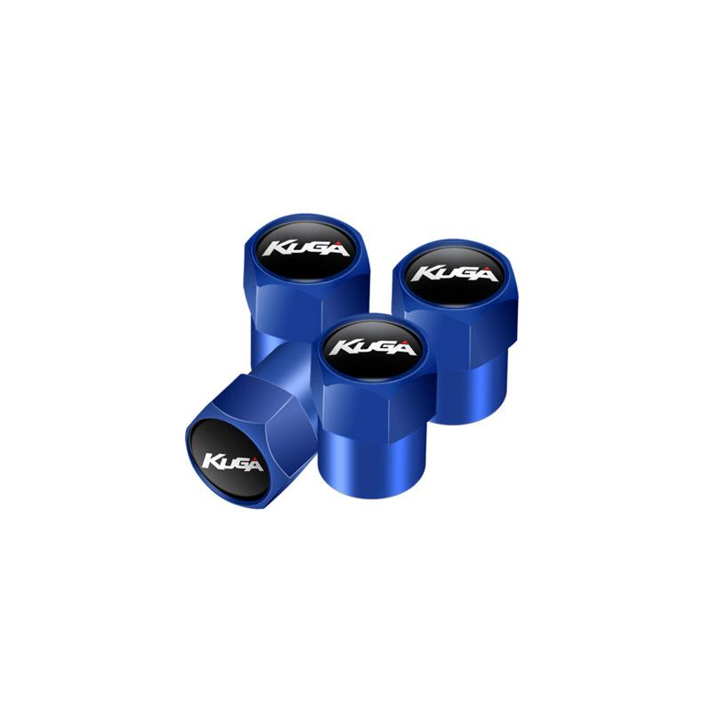 4Pcs/Set Car Kuga Letter Emblem Wheel Tires Valve Caps Metal Tyre Dust Proof Covers Decoration Accessories