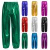 Kids Boys Girls Metallic Dance Pants Elastic Waistband for Jazz