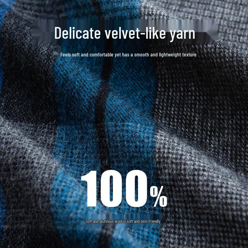 Women's Pure Wool Plaid Scarf/Shawl