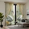 2-х компонентный HD цифровой белый галстук теплый Лебединое озеро занавеска украшение дома стиль украшение гостиная спальня носить штанга эффект занавески