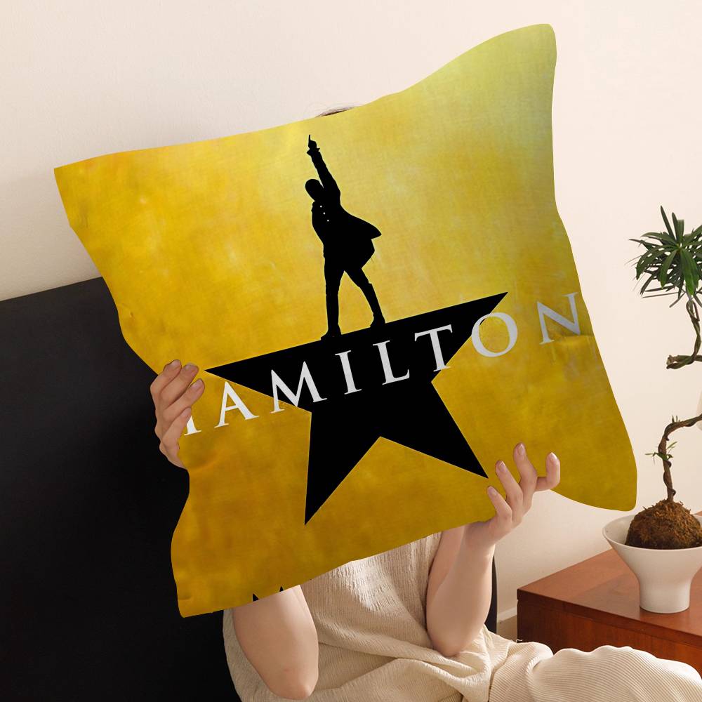 American Musical Hamilton Vintage Personalized Picture Text Home Decorative Pillows Household Gifts 45x45cm