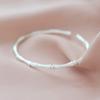 S925 Sterling Silver Bamboo Bracelet, Women's Frosted Plain Ring Bracelet, Forest Style Bracelet, Niche New Chinese Style Charm Bracelet