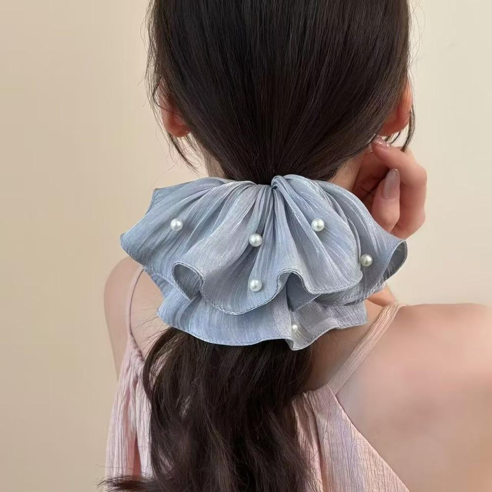 Женские резинки для волос в французском стиле Тканевые жемчужные веревки для волос Эластичные резинки для волос для девочек