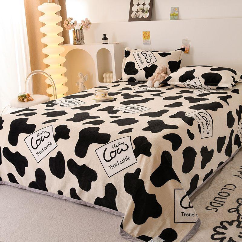 Простыни из молочного бархата, Зимний плюс бархат, Утолщенные, Мягкие, Приятные к коже, Бархатное одеяло, Двусторонний бархат, Тонкие зимние простыни двойного назначения