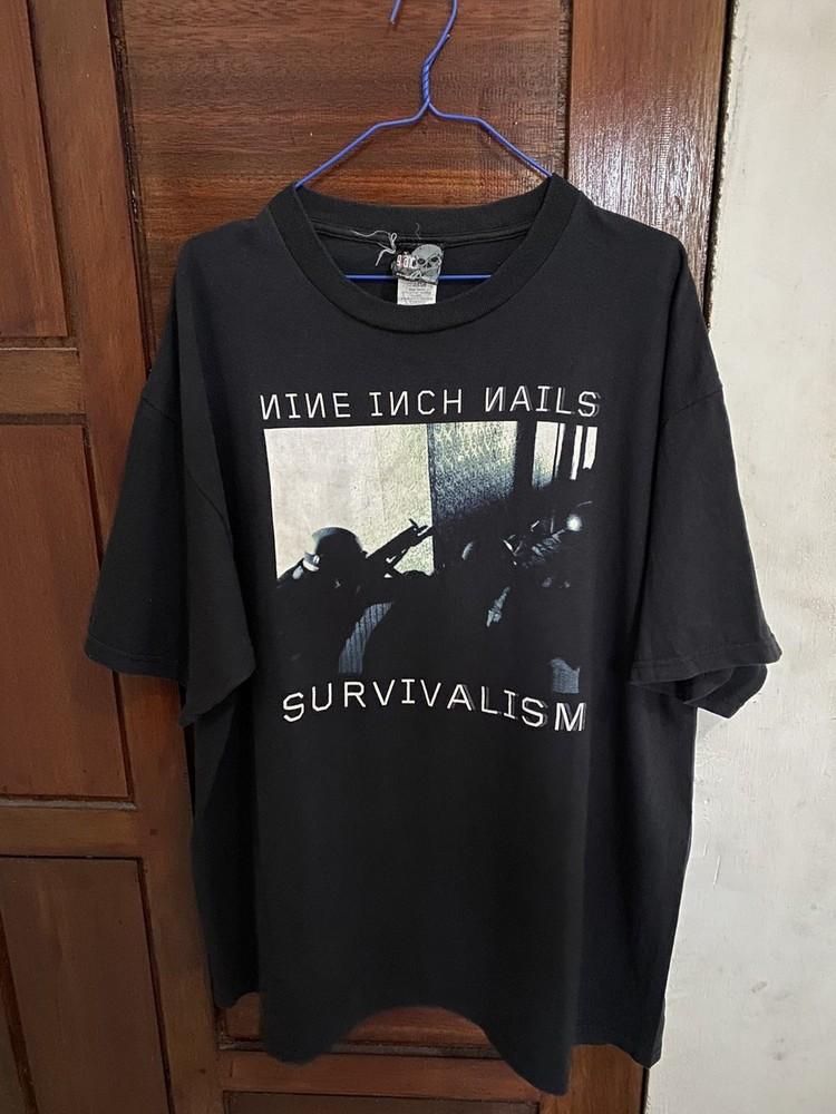 Nine Inch Nails Survivalism Album 2007 Band Black Unisex Tshirt S-5XL KH12719 Unisex T-Shirt