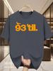 Unisex Crew Neck TShirt Minimalist Number Bird Letter Print Retro Oversized Casual Short Sleeve Tee